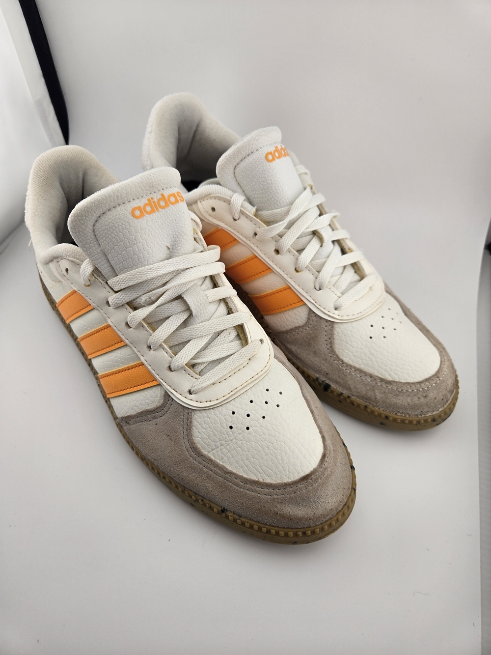 Adidas Cream & Orange Retro Sneakers